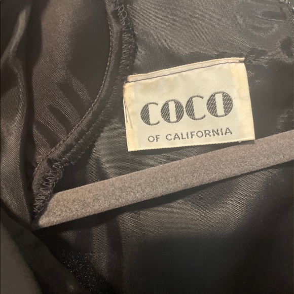 Vintage COCO Of California Black Ruffle Dress Sz 8 - Picture 9 of 9